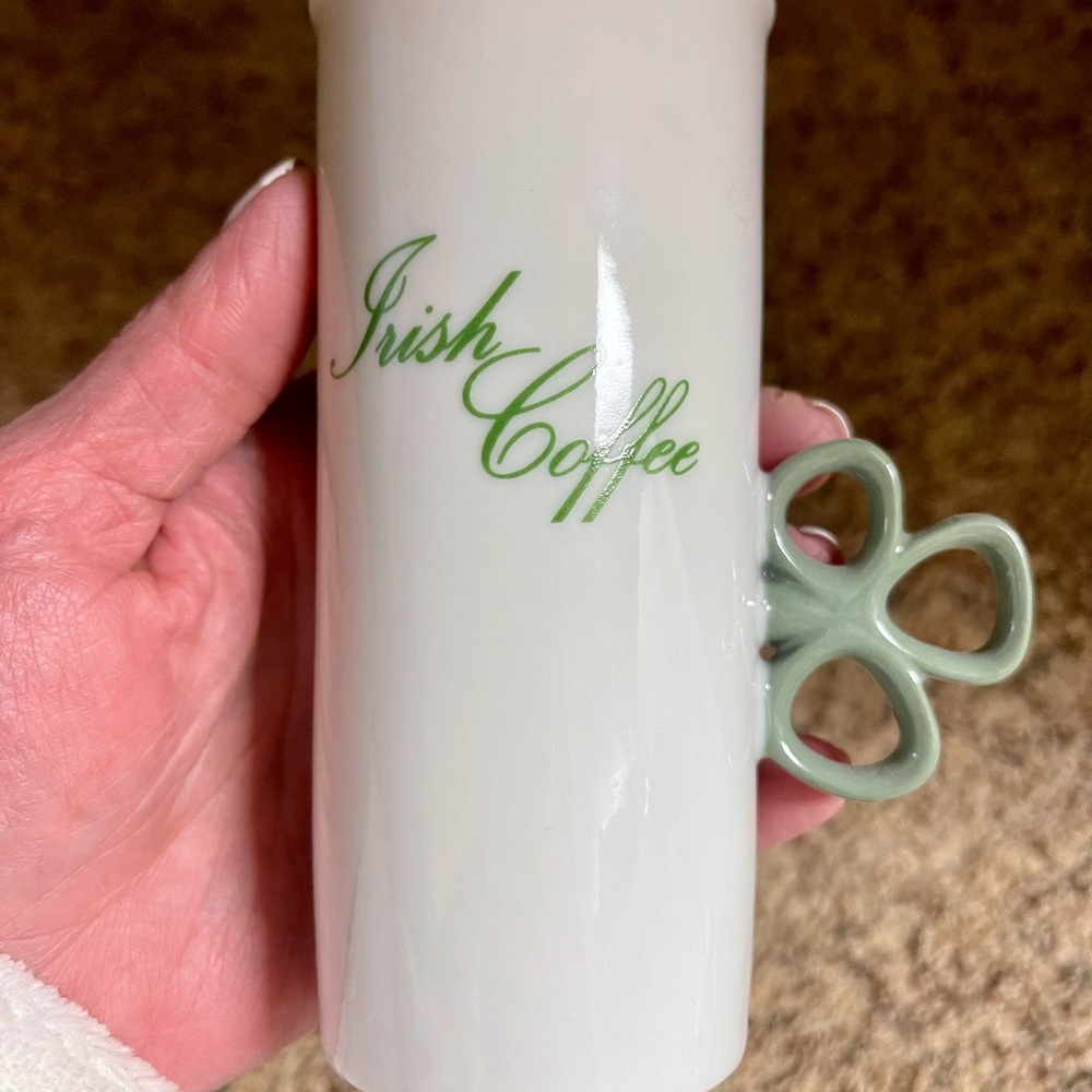 The Toscany Collection Shamrock Irish Coffee Cup Set-4 - Picture 4 of 6